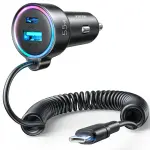 JR-CL07 3-in-1 Wired Car Charger(Type-C/Lightning)
