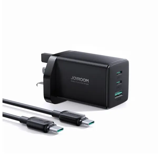 JR-TCG01 GaN Ultra 65W 2C1A Fast Charger+100W C to C Cable 1.2m-UK