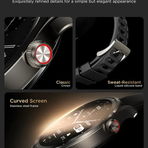 JR-FV1 Venture Series Smart Watch (Make/Answer Call) Black